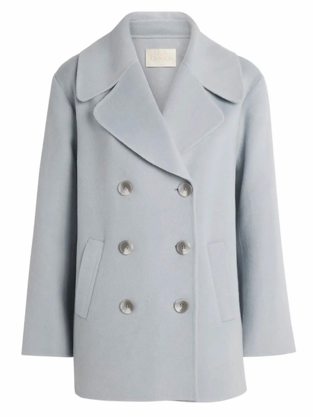 Ulla Johnson Diana Wool Peacoat, Slate - Picture 3 of 10